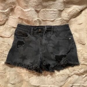 women's size 5 black jean shorts